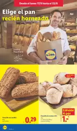 Catálogo Lidl semana 34 Página 4: Panecillo de centeno 42% €1,00, Panecillo con semillas €0,29