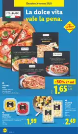 Catálogo Lidl semana 34 Página 40: Italiamo gnocchi rellenos €2,49, Italiamo pasta rellena €1,99