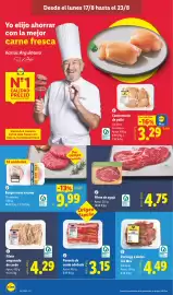 Catálogo Lidl semana 34 Página 6: Pollo pechuga a dados tex mex €4,49, Filete de aguja €4,75