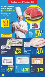 Catálogo Lidl semana 34 Página 8: Dorada limpia €6,25, Filetes de gallineta nórdica €4,52