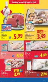 Catálogo Lidl semana 34 Página 9: Ocean Sea gambas peladas €3,19, Ocean Sea filete merluza sin piel €5,25