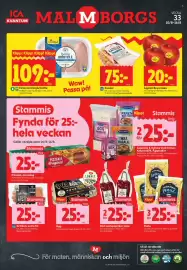 ICA Supermarket reklamblad vecka 33 Sida 1