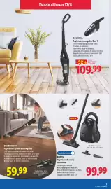 Catálogo Lidl | Bazar Página 17: Silvercrest aspirador ciclónico recargable €59,99, Bosch aspirador de suelo con bolsa €99,99