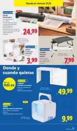 Catálogo Lidl | Bazar Página 25: Livarno escritorio plegable €7,99, Tronic fundas para plastificar €3,99