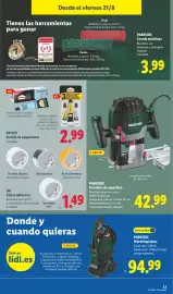 Catálogo Lidl | Bazar Página 27: Parkside hidrolimpiadora €94,99, Parkside fresadora de superficie €42,99