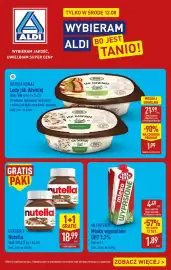 ALDI gazetka Strona 1: Mleko wypasione UHT 3,2% Mlekovita €1,89, Lody jak dawniej bakaliowe Bracia Koral €21,99