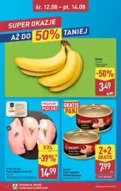 ALDI gazetka Strona 2: Konserwa mięsna Sokołów €7,99, Banany €3,49