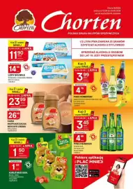 Chorten gazetka Strona 1: Mus Kubuś 100% banan €1,50, Kawa rozpuszczalna Nescafe Crema €23,99