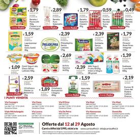 Volantino Carni e Affini Supermercati Pagina 12: Ortofresco Pomodorini Ciliegino €1,89, Uova del Podere €2,19