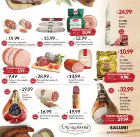 Volantino Carni e Affini Supermercati Pagina 5: Coati Porchetta Nazionale €13,99, Fiorucci Mortadella Suprema €8,99
