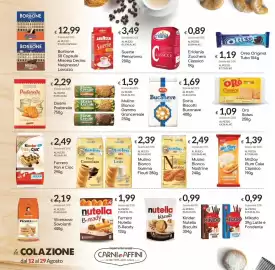 Volantino Carni e Affini Supermercati Pagina 8: Ferrero Nutella B-Ready €1,99, Kinder Nutella Biscuits €0,99