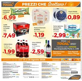 Volantino Tocal Pagina 12: Coca Cola €1,99, Vino CORVO Duetto €2,59
