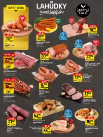 Flop leták týden 33 Strana 2: Sláma Špekáčky top €15,90, Debrecínské párky prémium €21,90