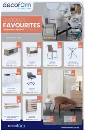 Decofurn catalogue Page 1: LUCA 120CM DESK €1.299,00, NATE FABRIC OFFICE CHAIR €1.499,00