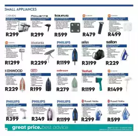 Sounds Great catalogue Page 8: PHILIPS PERFECTCARE STEAM IRON €1.199,00, Taurus APP GLASS BATHROOM SCALE €599,00
