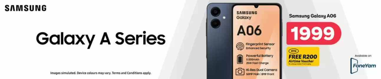 PEP catalogue Page 3: Samsung - galaxy a06 €1.999,00