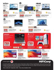 HiFi Corp catalogue Page 4: HP 15s Intel® N100 Laptop Bundle €549,00, Lenovo LOQ 15 AMD Ryzen 5 RTX 3050 €799,00