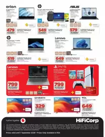 HiFi Corp catalogue Page 4: HP 15s Intel® N100 Laptop Bundle €549,00, Lenovo LOQ 15 AMD Ryzen 5 RTX 3050 €799,00