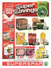 SuperSpar catalogue Page 1: Spar - toilet rolls €59,99, Spar - fresh chicken brasi pack €69,99