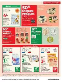 Catalogue Auchan Supermarché page 5: Auchan Crème légère €1,75, Auchan Tavola Mozzarella di Bufala Campana A.O.P. €4,79