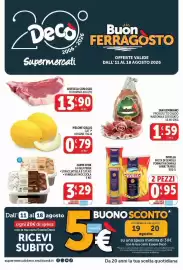 Volantino Deco Supermercati settimana 33 Pagina 1: Prosciutto crudo Nazionale €1,59, Carte d'Or la gelateria €3,29