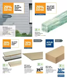 GAMMA folder Pagina 12: MDF plaat €39,99, MDF plaat €30,99