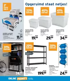 GAMMA folder Pagina 14: Gamma verhuis/bewaardoos €11,24, Handson krattenrek €24,99