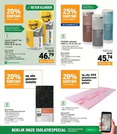 GAMMA folder Pagina 8: Isover Comfi Alu glaswolrol €46,79, Redux geluidsisolerende plaat €34,54