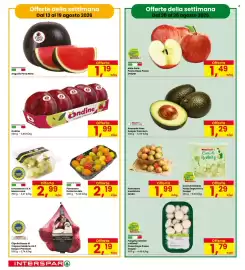 Volantino Interspar Pagina 2: Avocado Hass Despar Premium €1,29, Pomodoro insalatario tondo €1,99