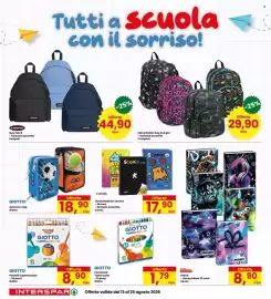 Volantino Interspar Pagina 28: Diario - diario datato 12 mesi Seven €8,90, Zaino Raider Coolpack €29,90