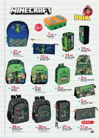 Catálogo DRIM Página 15: Minecraft Bolsa de merienda €3,99, Minecraft Mochila 3D infantil €9,99
