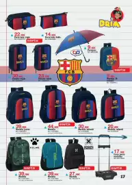 Catálogo DRIM Página 17: Barça Mochila junior €39,99, Barça Mochila infantil €20,99