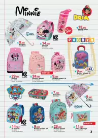 Catálogo DRIM Página 3: Karactermania Mochila €29,99, KIds licensing Paraguas €9,99