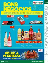 Folheto Recheio semana 33 Página 1: Salmão 4/5 e 5/6 €7,89, Cápsulas de Café Delta Q €2,17
