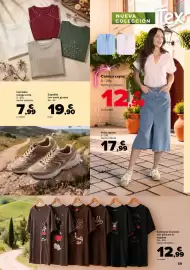 Folleto Carrefour Página 69: Tex - camiseta manga corta €7,99, Tex - zapatilla con suela gruesa €19,90