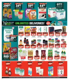 Checkers catalogue Page 6: Sugarfields Brown Sugar €44,99, Nestlé Milo Malt Powder Drink €74,99