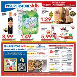 Volantino Sidis Pagina 24: Acqua SAN BENEDETTO ECOGREEN €1,49, Caffè Kose Deciso €5,99