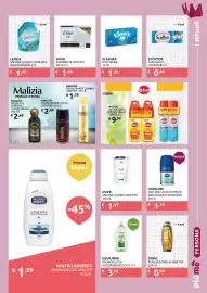 Volantino PiùMe Pagina 9: Vaseline Deo Roll Active Fresh €1,79, Dove sapone liquido vari tipi €1,49