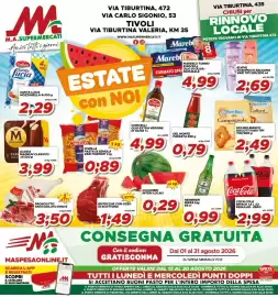 Volantino MA Supermercati Pagina 1: Coca Cola €2,99, Algida Magnum Classico €3,99