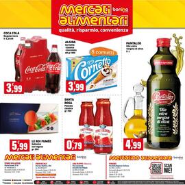 Volantino Mercati Alimentari Pagina 24: Coca-Cola Regular/zero €3,99, Cornetto classico €3,99