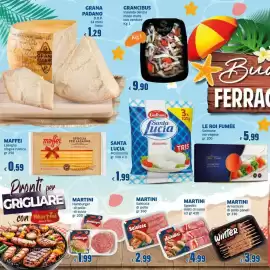 Volantino Mercati Alimentari Pagina 2: Martini arrostitini di pollo panati €3,99, Martini Spiedini €4,99