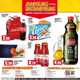 Volantino Mercati Alimentari Pagina 24: Coca-Cola Regular/zero €3,99, Cornetto classico €3,99