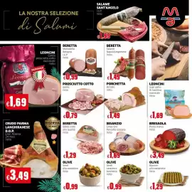 Volantino Mercati Alimentari Pagina 4: Pancetta coppata Linea Oro Bisanzio €1,69, Porchetta €1,49