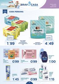 Volantino Bravo Casa Pagina 16: Nice baby salviettine €1,99, Pampers pannolini baby-dry €4,49