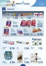 Volantino Bravo Casa Pagina 6: Aristea piatti riutilizzabili piani/fondi €2,49, Presto bicchieri bianchi €1,00