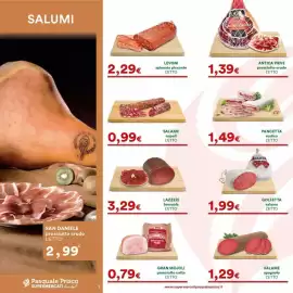 Volantino Supermercati Pasquale Prisco Pagina 2: Antica Pieve prosciutto crudo €1,39, Lazzeri bresaola €3,29