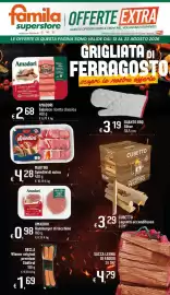 Volantino Famila Superstore Pagina 24: Cubetto Legnetti accendifuoco €3,29, Martini Spiedini di suino €4,28