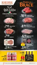 Volantino Famila Superstore Pagina 6: Peroni €1,25, Entrecote €7,80