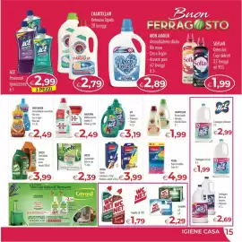 Volantino MerSi Supermercati Pagina 15: WC NET Tavolette €2,29, Svelto Lavastoviglie Tutto in uno €2,39