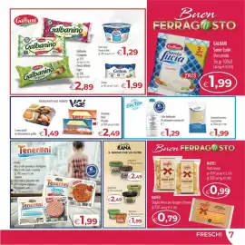 Volantino MerSi Supermercati Pagina 7: Galbani Santa Lucia Mozzarella €1,99, Oki Vita Emmenthal bavarese €1,99